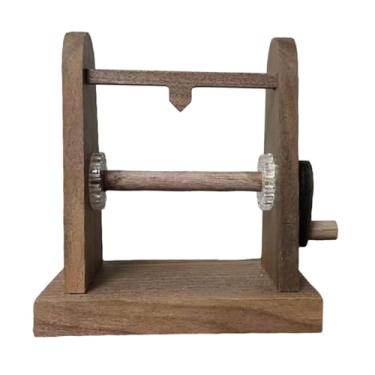 Imagem de Baoblaze Máquina de animação de flipbook de fotos, decoração para casa em madeira, movimento mecânico manual, presente ideal para o Dia Mães, feriados, Nogueira Preta, Sem Fotos.