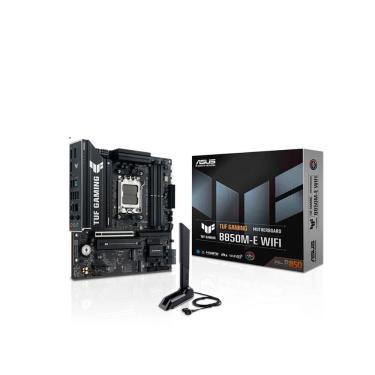 Imagem de Placa Mãe ASUS TUF GAMING B850M-E WIFI, AMD AM5, mATX, DDR5, Wi-fi 6E, Bluetooth, Preto