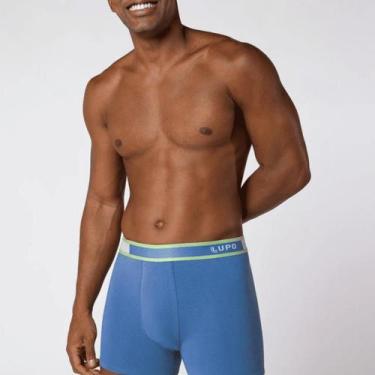 Imagem de Cueca Lupo Boxer Algodão com Elastano 784-064, Azul, M