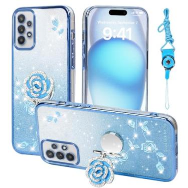 Imagem de Nouxwerx Capa para Samsung Galaxy A32 5G, capa de celular para meninas e mulheres, capa protetora à prova de choque para Samsung A32 5G (azul)