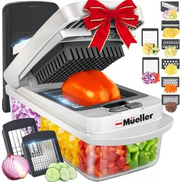 Imagem de Mueller O verdadeiro cortador profissional original desde 2013 fatiador de legumes, fatiador mandolina, 8 lâminas, cortador de vegetais e cebola, com recipiente, utensílios de cozinha e itens