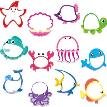 Imagem de Fancy Land 24 blocos de notas adesivas fofas com padrão de animais marinhos para professores, salas de aula, 720 folhas, marcadores de página de Ação de Graças, Natal, Natal, Natal, material escolar