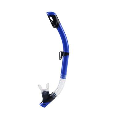 Imagem de Tubo de respiração snorkel adulto Full-Dry com válvula automática e bocal silicone grau alimentar para treinamento snorkeling natação em piscina água livre equipamento nadadores adultos