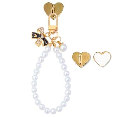 Imagem de YGQZYYQ Corrente de berloques Kindle com laço de pérola para mulheres amantes de livros, chaveiro com pingente de pérola, pulseiras Kindle, acessórios, pingentes, presentes para leitores de livros