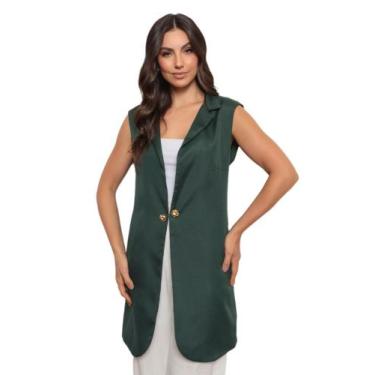 Imagem de Jaleco Colete Feminino Alexandra Verde Musgo - gardenia jalecos, M