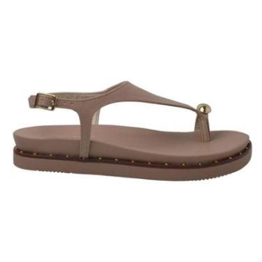 Imagem de Sandália Papete Casual Feminino Via Marte 169-001-01 Bege-Feminino