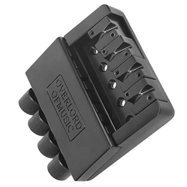 Imagem de Acouto Ponte de Cordas para Baixo Sem Cabeça de 4 Cordas Em Preto - Contrabaixo Elétrico Em Liga de Zinco - Completo Com Parafusos e Chaves de Montagem e Instrumento Musical Resistente à Corrosão