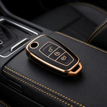 Imagem de Capa protetora de chave de TPU, serve para Ford Fiesta/Focus/Galaxy/Fusion/Mondeo/B-Max/C-Max/S-Max/S-Max/Kuga/Ecosport/Mustang, acessórios para chaves automotivas
