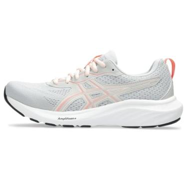 Imagem de ASICS Tênis de corrida feminino Gel-Contend 9, Cinza geleira/rosa pérola, 10 Wide