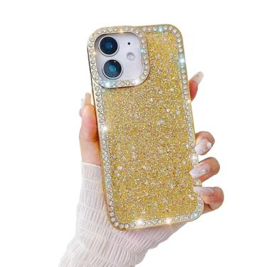 Imagem de Capa Svaove para iPhone 16e com purpurina, luxuosa capa de telefone brilhante brilhante com diamantes de cristal brilhante strass para mulheres e meninas, capa protetora de plástico rígido à prova de
