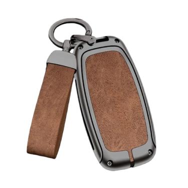 Imagem de Capa para chave do carro Bolsa para chave Suporte protetor Fob compatível com Chery Jaecoo J7 J8 7 / Tiggo 8plus 8 5 Plus 7pro Max / Omoda 5 C5 / Arrizo(F-gun brown)