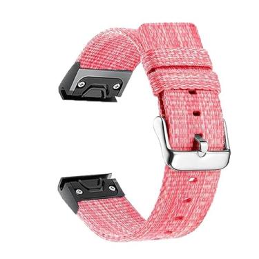 Imagem de SOMKB Pulseira para relógio inteligente Garmin Série MARQ/Epix de 22 mm de nylon de ajuste rápido para Garmin Instinct/Approach S60 S62 Correa (F, para Epix)