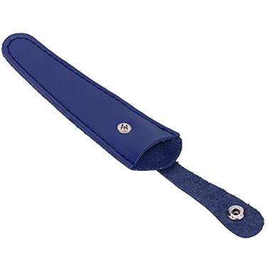 Imagem de Luqeeg Suporte de Armazenamento de Tesoura Durável Saco de Couro do Plutônio Portátil Ferramenta de Cabeleireiro para Uso Doméstico e Profissional Preto (Azul)