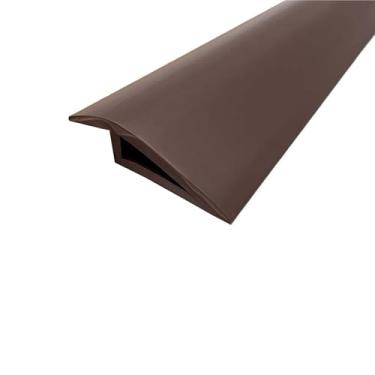 Imagem de GQQGSHOP Tira autoadesiva de transição de piso de 2 m, tira de acabamento de PVC para carpete e borda de piso, transições de limite de PVC adequadas para altura limite de 7 ~ 10 mm (café)