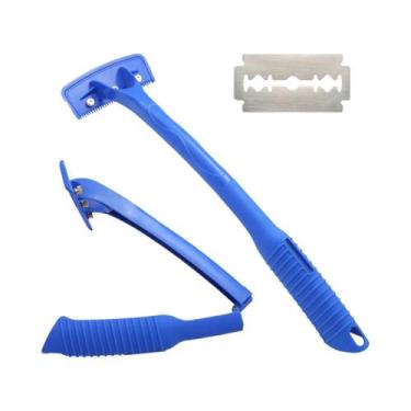 Imagem de Aparelho De Barbear Com Cabo Longo E Lâminas De Segurança Com 5 Peças 