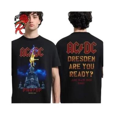 Imagem de Camiseta Clássica AC DC PWR up Tour Europa 2025 Hannover Alemanha Com 