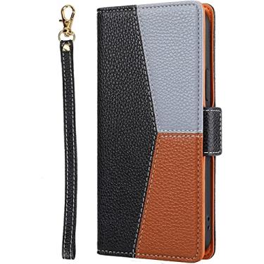 Imagem de MURVE Capa para iPhone 11/11Pro/11Pro Max, capa de telemóvel carteira flip de couro de alta qualidade com capa flip magnética e recurso de suporte com suporte para cartão (cor: preto, tamanho: 11)