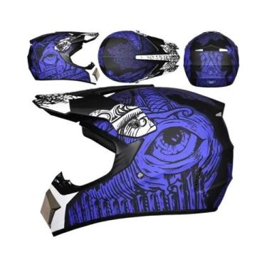 Imagem de Capacete De Motocross Masculino Certificado DOT Para Corrida Off-road 