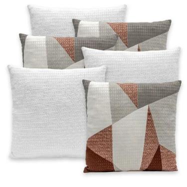 Imagem de Kit 6 Capas de Almofadas Piquet 40x40 Com Zíper Favinho Decoração - Ra