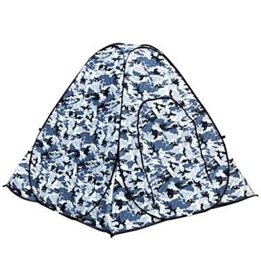 Imagem de AkosOL Barraca de pesca no gelo portátil para 3 pessoas, abrigo de pesca no gelo ao ar livre, barraca de acampamento, barraca de pesca para pesca no gelo, pesca de inverno, 200 x 200 x 160 cm