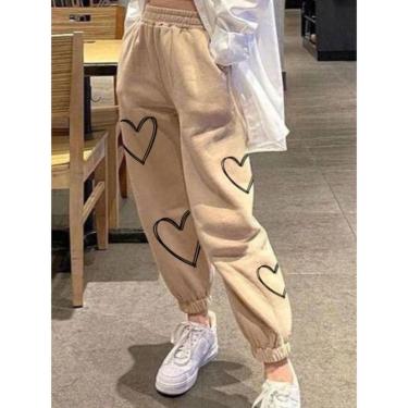 Imagem de Calça Moletom Flanelada Inverno Treino Bolso Academia-Unissex