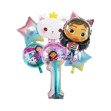 Imagem de Conjunto De Balões Gabby Dollhouse Para Meninas, Decoração De Festa De