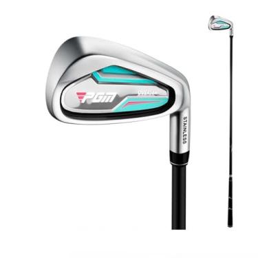 Imagem de Taco de golfe #5/6/7/8/9/P/S vara de treino de ferro destro, homens mulheres eixo de carbono cabeça de aço inoxidável taco de golfe ferro (#9, feminino-haste de carbono)