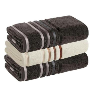 Imagem de Kit 3 Toalhas Banhão Karsten Fio Penteado Gigante 86cm x 1,50m, Sortid