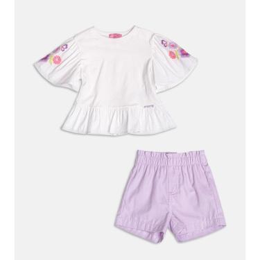 Imagem de Conjunto Infantil Menina Blusa/Short Summer Floral Momi-Feminino
