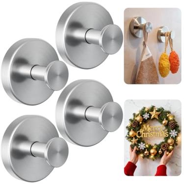 Imagem de luckin smile Ganchos de ventosa para chuveiro, ganchos de banheiro sem perfuração para toalhas, roupões, bucha montáveis em paredes de banheiro, cozinha, vidro, espelhos, azulejo e superfícies lisas