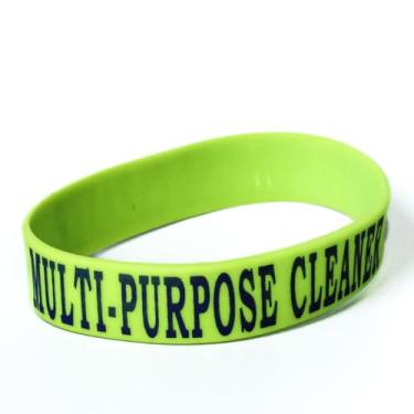 Imagem de Culinary ID Bands Etiqueta de garrafa de silicone, impressão "limpador multiuso", serve para frascos de spray de 946 ml, reutilizável, fácil de ler, 1 pacote