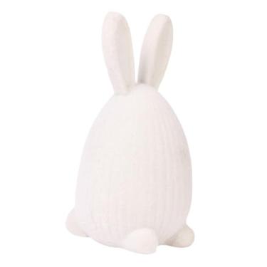 Imagem de Ｂｅｓｇａ Estatueta de da Páscoa Flocado, Enfeite de Mesa, Estátua Fofa de da Páscoa para Casa, Branco