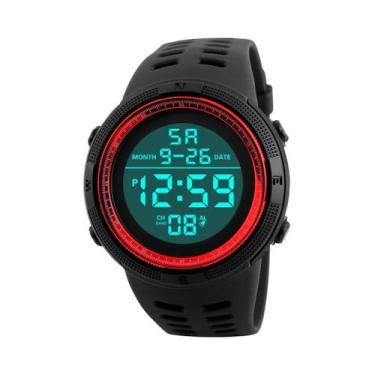 Imagem de Relógio Esportivo Digital Masculino À Prova D'Água Com Grande Mostrado