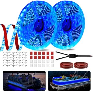 Imagem de JUIOHAKY Faixa de luzes LED para barco de 12 m à prova d'água, 12 V, luzes de LED marítimas para pontão, ideal como sob luzes de canhão, luz de convés, luz interior de barco para caiaque, barco Jon e