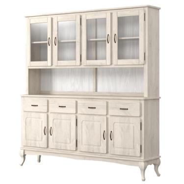 Imagem de Balcão com Arca Oratório em Madeira Maciça 4 Mais 4 Portas Branco Enve