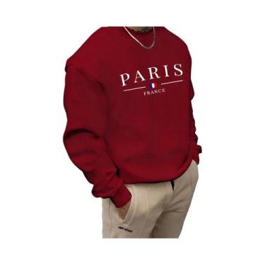 Imagem de Moletom Masculino De Fleece Para Outono E Inverno, Casual, Solto, Com 