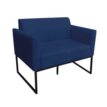 Imagem de Namoradeira Marisa Suede Preto Azul Marinho