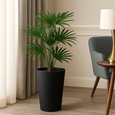 Imagem de Vaso Polietileno Decorativo Para Plantas Cone Médio 50x31 (PRETO)
