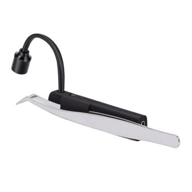 Imagem de Yunseity Lâmpada de Pinça de Chicote, Luz de Extensão de Cílios LED de 1W 395 Nm Com Mangueira Dobrável Rotação de 180 °, Controle de Toque Portátil para Uso Doméstico ou Profissional (BLACK)