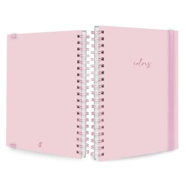 Imagem de Caderno Capa Dura Colegial 96 Folhas Espiral para Anotações Tipo Caderneta Caderno A5 Estilo Caderno de Anotações Alternativa ao Caderno 96 Folhas Capa Dura Não Acompanha Caneta (Rosa Claro,10 Matérias (200 folhas))
