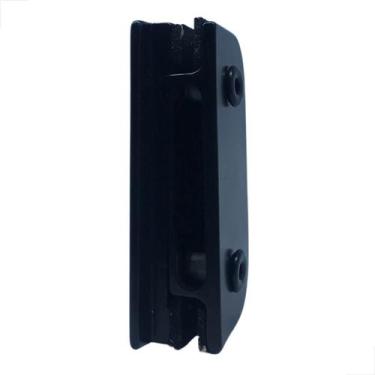 Imagem de Contra Fechadura Para Trinco Rolete Com Aba Preto - Fast Vidros