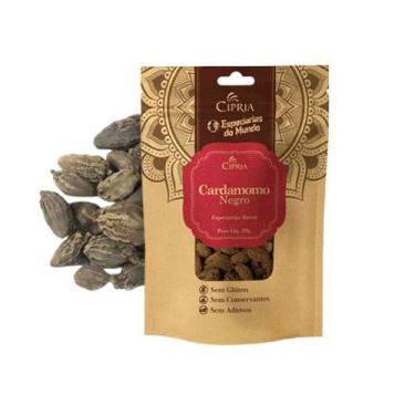 Imagem de Cardamomo Negro Cipria - Especiaria Aromática para Culinária, 20g