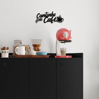 Imagem de Quadro Frase 38,5X16,5cm 3mm cantinho do Café Decorativo - Decoraset