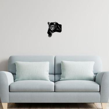 Imagem de Quadros animais em alto relevo onça decorativa 32x30 - JABB