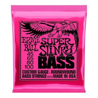 Imagem de Encordoamento baixo 4 cordas ernie ball 045 super slinky