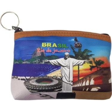 Imagem de Porta Moedas material sintético Lembrança do Rio De Janeiro Cristo Red