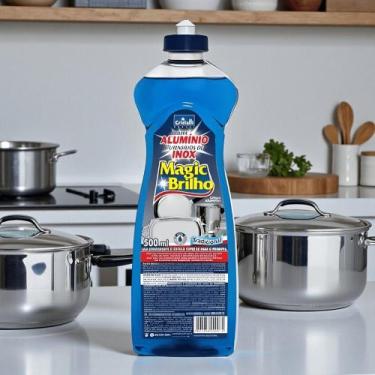 Imagem de Limpa e Brilha Alumínio e Inox Magic Brilho Tradicional 500ML - MABE M