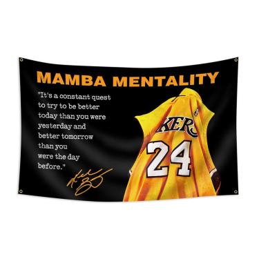 Imagem de Tapeçaria para pendurar na parede Mamba Mentality Kobe Bryant 100x150cm