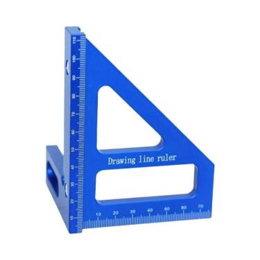 Imagem de Esquadro Triangular De Liga De Alumínio 45/90 Graus Com Transferidor P