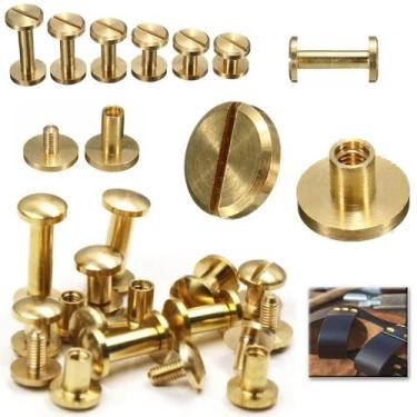 Imagem de Parafusos De Latão Para Encadernação, Rebites Chicago Para Artesanato 